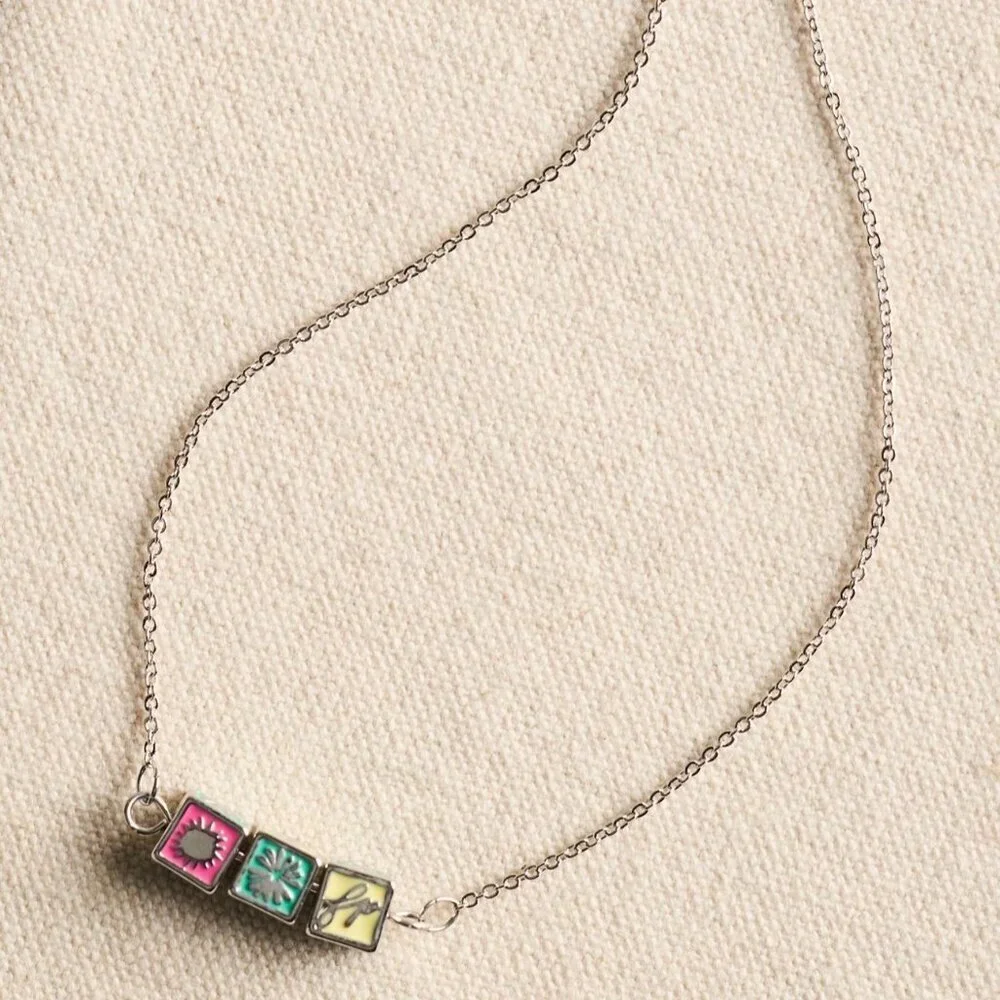 NWT Free People FP Signature Spinner Necklace in Silver